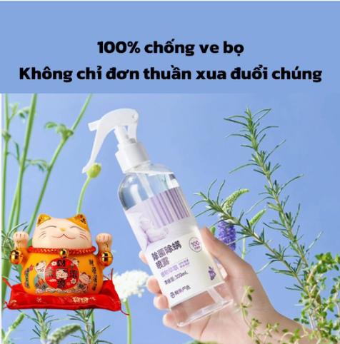 Xịt diệt mạt bụi, hương nước hoa chiết xuất từ thiên nhiên, khắc tinh của mạt bụi trên nệm giường quần áo nước giặt xịt mốc