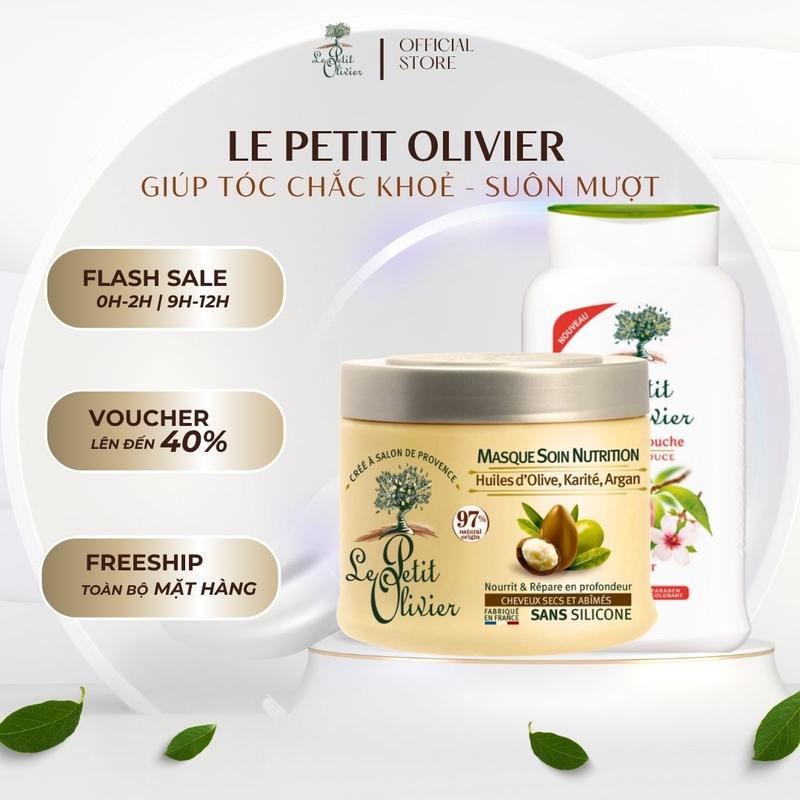 Bộ Ủ Tóc và Sữa tắm chăm sóc da hoa hạnh nhân xuân đào Le Petit Olivier Không chứa silicon Cấp nước Phục hồi Nữ Dưỡng Body OL-008500 OL-007442