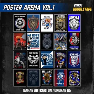 Poster Dinding Arema VOL 1 Free Double Tape pajangan ruangan