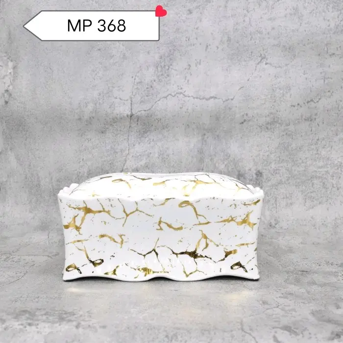 tempat tisu marble putih keramik 0