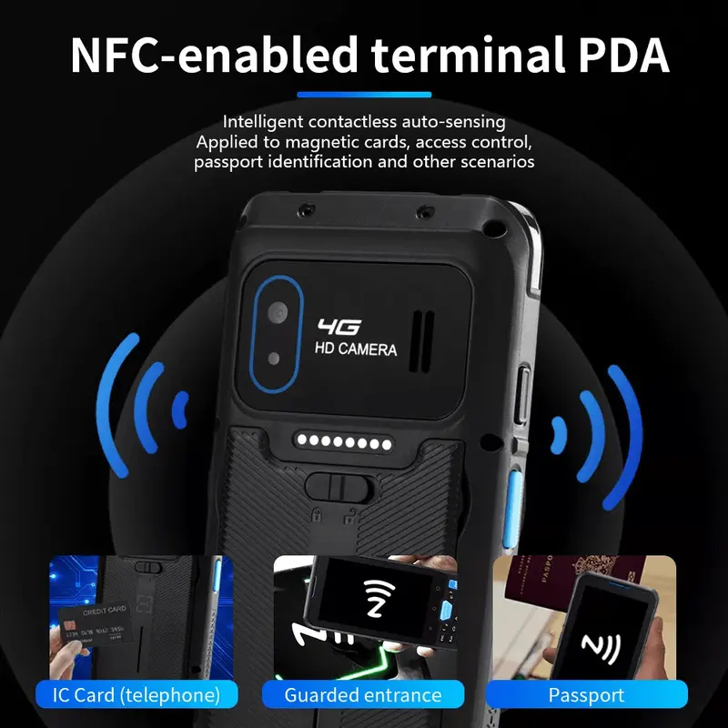 PDA Mobile Barcode Scanner 2D Android 13 Sim Card NFC IP67 4/64GB 5100mAh HC-YK957 3