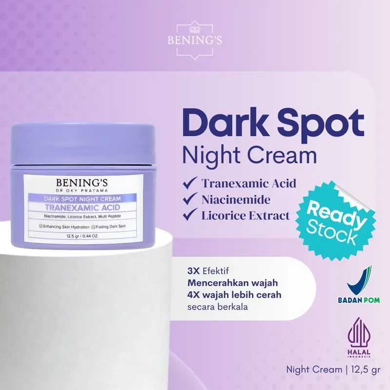 Benings Skincare Dark Spot Night Krim Malam Pembersih Noda Hitam