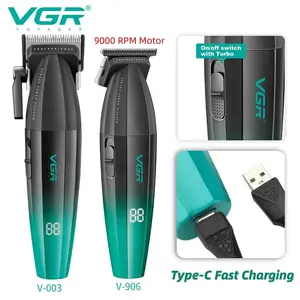 VGR Hair Clipper Cordless Hair Trimmer Professional Hair Cutting Machine Electric 9000 Rpm Haircut Clipper for Men V-003 V-906 - V-003 with box