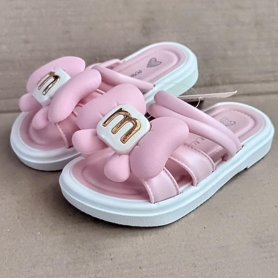 Sandal fashion import anak perempuan sandal/slop alina 803 motif pita sendal karet terbaru anak perempuan kaki 24-35