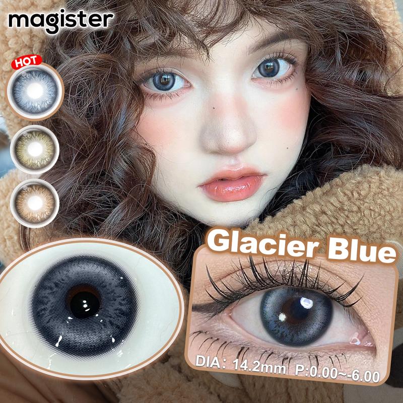  【Tròng mắt Idol Hàn Magister 1 cặp 2 chiếc Lens Kính áp tròng 14.0-14.5mm Tăng kích thước mắt tự nhiên lens xanh Nâu Xám màu lens tự nhiên Sử dụng 6 tháng 