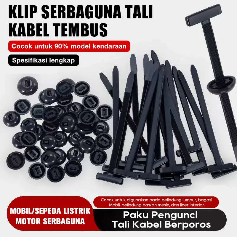 20/50/100 Pcs Tali Pengikat Mobil Motor/Kabel Tie Self-Locking/Car motorcycle tie buckle Selflocking nylon buckle/Nylon selflocking tie buckle Tali Pengikat Serbaguna/Untuk Mobil Motor