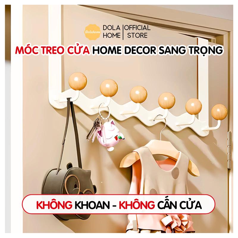 {TREO CỬA} Móc treo cửa Dola Home decor cửa phòng giá treo trong tủ quần áo tai nghe móc đồ gia dụng không cần khoan 