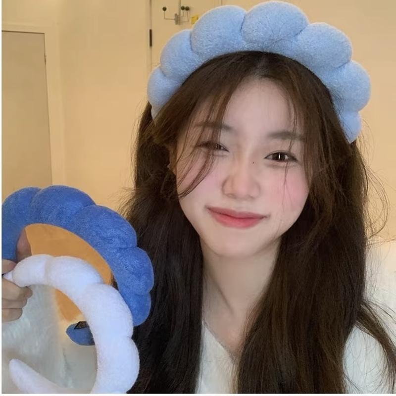 Scrunchies, Corak Labuh Buih Berwarna-warni, Span Tebal, Gaya Serban ...