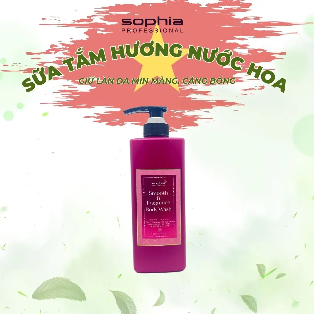 Sữa Tắm Dưỡng Ẩm Hương Nước Hoa Sophia Professional Thư Giãn, Da Mềm Mại, Lưu Hương Lâu 3in1 Nam và Nữ 500ml - TNH101