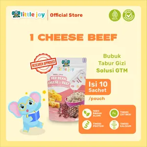 Little Joy Meatmix Red Bean Cheese & Beef 22 gr @ 1 pcs | Bubuk Tabur untuk MPASI 6 Bulan | Kaya Omega 3 & Zat Besi | daging sapi keju asli | Aman Tanpa Gula & Garam | Praktis dan Bergizi | Tinggi Nutrisi