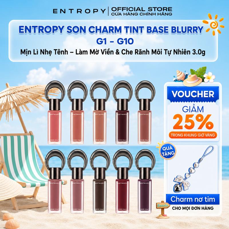 Entropy Son Charm Tint Base Blurry Mịn Lì Nhẹ Tênh – Làm Mờ Viền & Che Rãnh Môi…