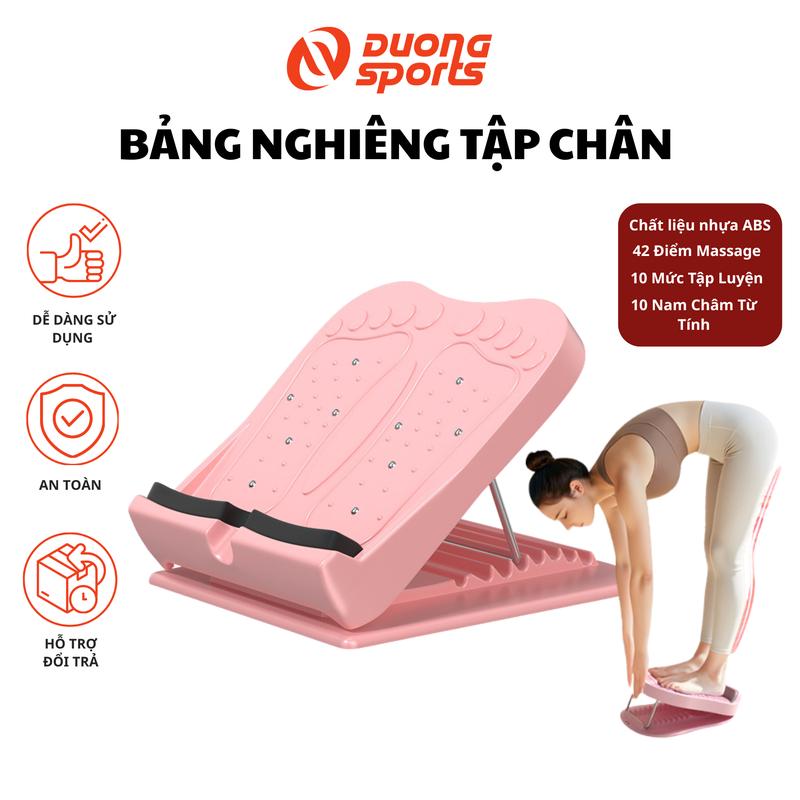 Bảng Nghiêng Tập Chân DƯƠNG SPORT; Dụng Cụ Hỗ Trợ Tập Thẳng Chân, Massage Chân, Kéo Giãn Cơ; 42 Điểm Massage, 10 Mức Tập Luyện, 10 Nấc Dễ Dà