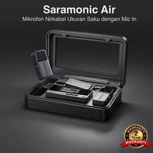 Saramonic Air Wireless Microphone Clip On Lavalier HP Camera Recording Vlog Live Mikrofon Nirkabel