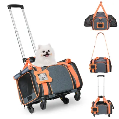 Dog carrier with wheels airline approved best sale