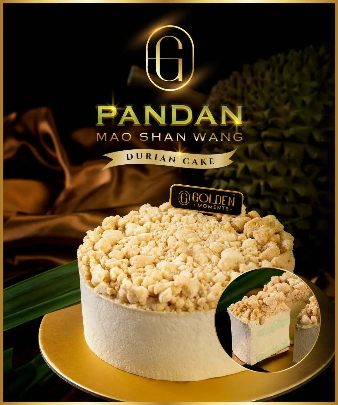 - Pandan Mao Shan Wang Durian Cake -