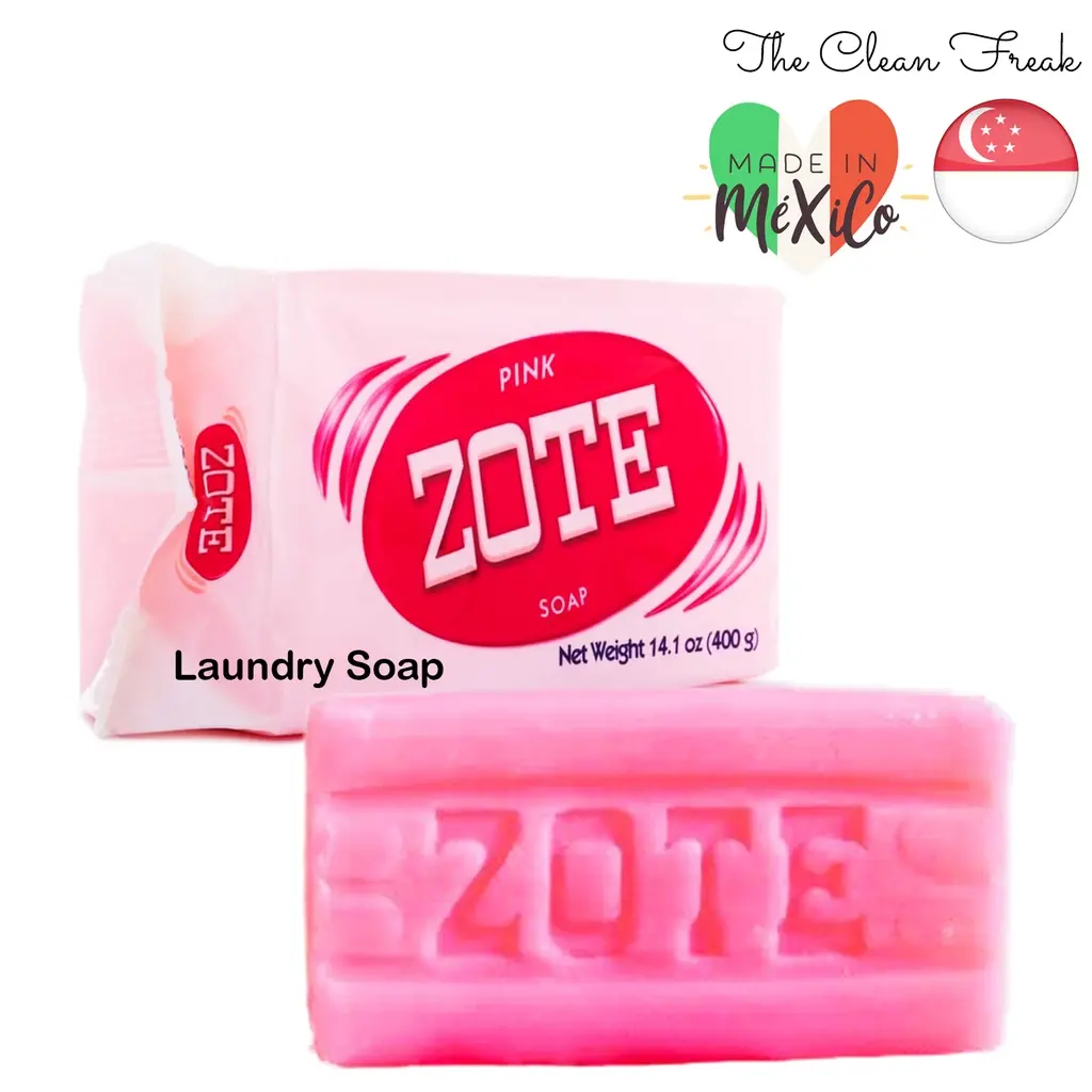 Zote Pink Bar Soap Laundry Detergent - DIY Detergent, Stain Remover, Catfish Bait (400g)