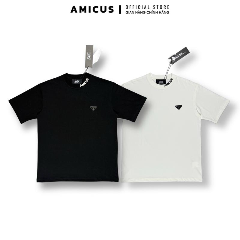 Áo Thun, Áo Phông AMICUS Nam Nữ Cổ Tròn Dập Chữ Cao Su Nổi, Có Tag Ngực Xịn, Chất Vải Cotton Cao Cấp, Form Dáng Unisex - APAMC004