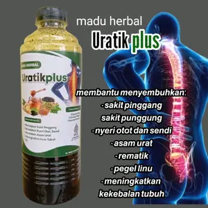 Uratikplus 600g madu herbal untuk sakit pinggang asam urat, rematik, pegel linu dan meningkatkan imun tubuh dll.