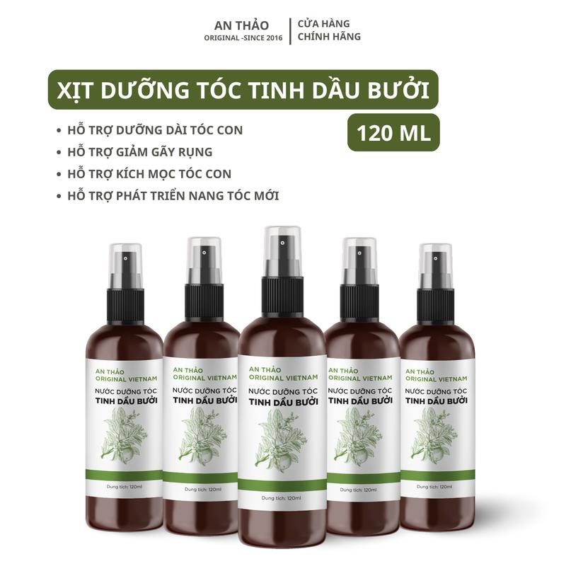 X5AT120 - Combo 5 Chai Xịt Tinh Dầu Vỏ Bưởi Da Xanh An Thảo Haircare 120ml Hỗ Trợ Giảm Rụng, Hỗ Trợ Mọc Tóc Chăm Sóc Tóc