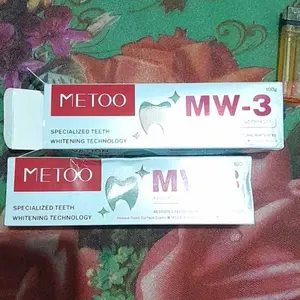 [Live Exclusive] METOO MW-3 Advanced Whitening Tooth Paste 1/2/3pcs - pemutih gigi / Bebas Sensitif / Bebas Karang Gigi / Pasta Gigi Probiotik / Gusi Sensitif / Membersihkan Noda Gigi
