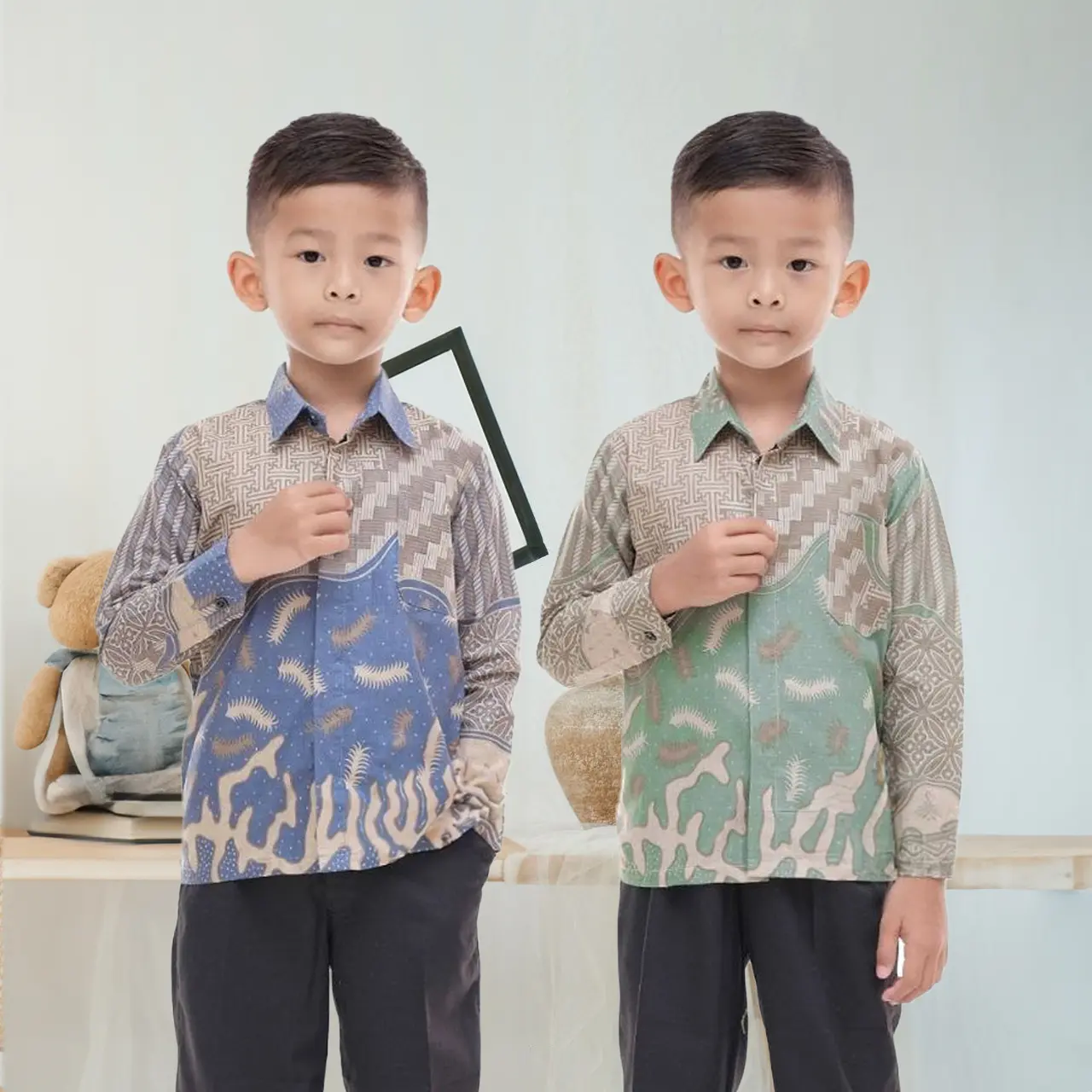 by.aghna - Baju Batik Anak Laki-Laki Lengan Panjang M L XL XXL 3-12th Katun Prima Halus