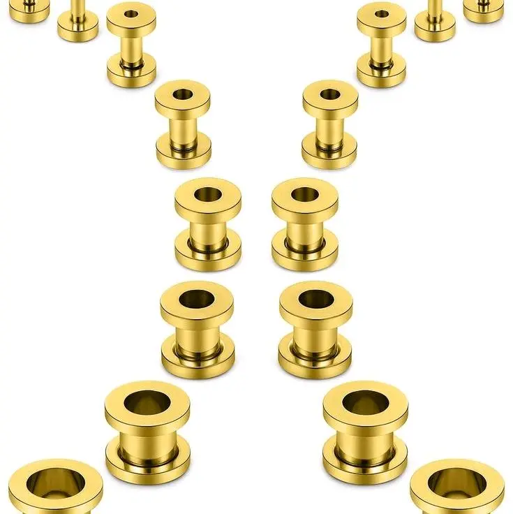 IKN/Anting Titanium Piercing Telinga Cowok Keren Persingan Plug 4mm-30mm - Earrings 5