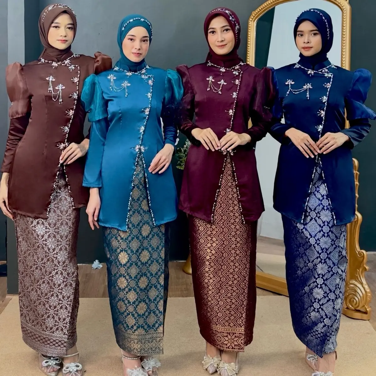 Kebaya Cunda - (Tanpa Rok ) - Floo_fashionn Dress Tile Kondangan Wisuda Pesta Wanita Baju Mewah