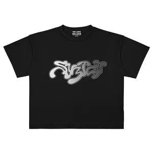 Kaos Boxy Crop Oversize / T-shirt Ink in the Shadows Unisex