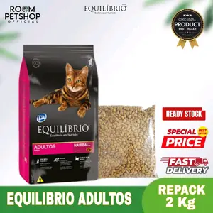 Equilibrio Adults Repack 2kg Makanan Kucing Kering pet shop