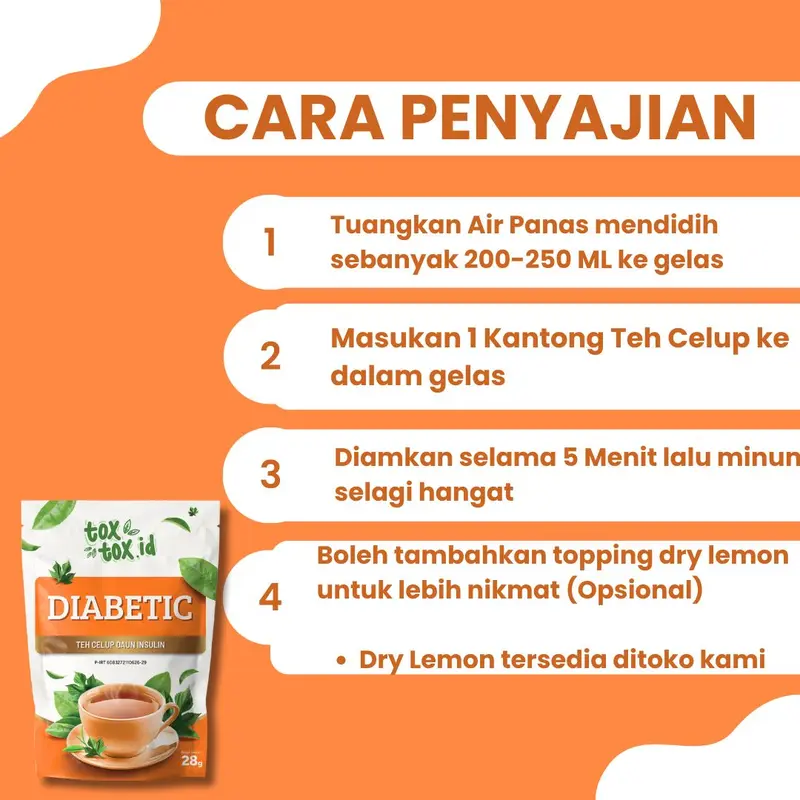 TOXTOX Diabetic - Teh Daun Insulin Premium 1