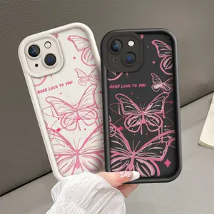 CASE FOR SAMSUNG A06 A16 A56 A36 A26 A05 A05S A03 A04E A03S A02S A04 A12 A13 4G A04S A14 A15 A22 A23 A24 A25 A32 4G A33 5G A34 A35 A55 A52 A52S A53 A54 A72 A73 Kupu-Kupu dan Bintang, Casing Ponsel Beruntung JTTY