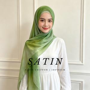 Elegant Floral Print Shawl | Soft Tudung Chiffon & Cotton Hijab, Satin Feel, Lightweight Long Scarf for Muslim Women