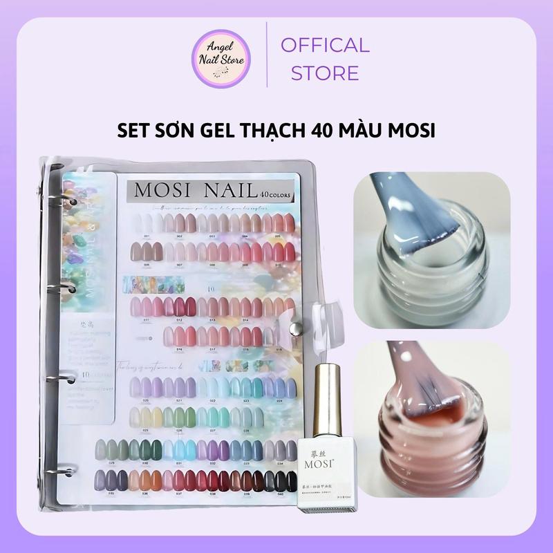 Set Sơn Gel Thạch 40 Màu Mosi Nail + Tặng bảng màu Đa Dạng Sáng Tạo Và Lấp Lánh