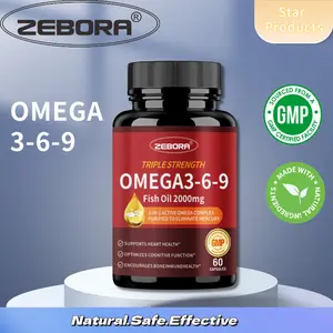 Zebora Omega 3-6-9 Suplemen Jantung dan Otak Sehat dengan Minyak Ikan Alami Fish