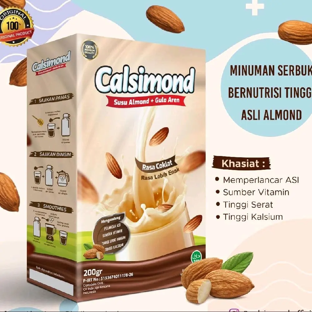 Susu almond coklat