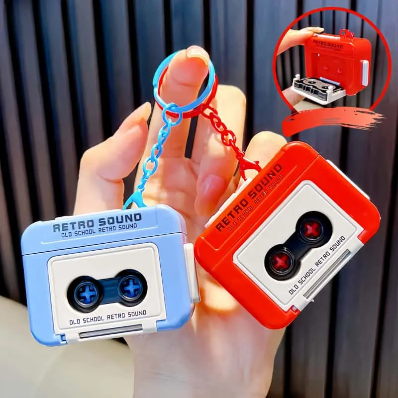Gantungan Kunci Retro Sound Perekam Suara Mini Voice Recorder Keychain Hadiah Unik