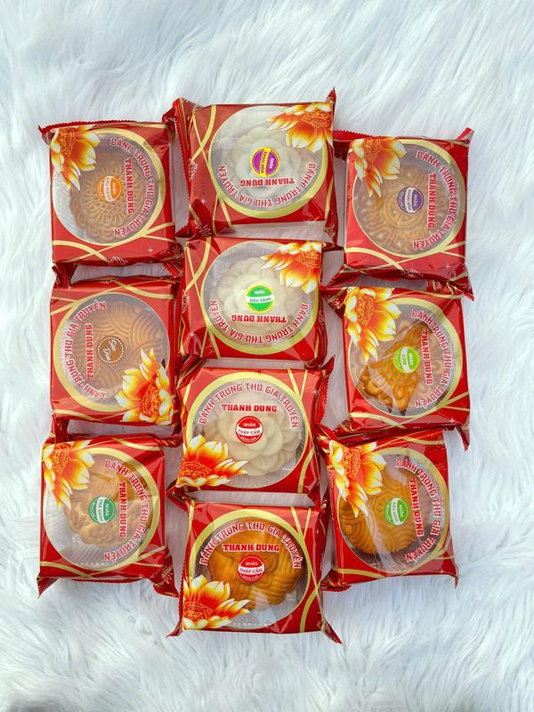 Combo 10 bánh trung thu truyền thống thanh dung 180gram có 7 vị - Tự chọn vị ( Vị - Nhân: Thập Cẩm -Trà Xanh - Cốm- Sầu Riêng- Khoai Môn - Sữa Dừa - Đậu Xanh )