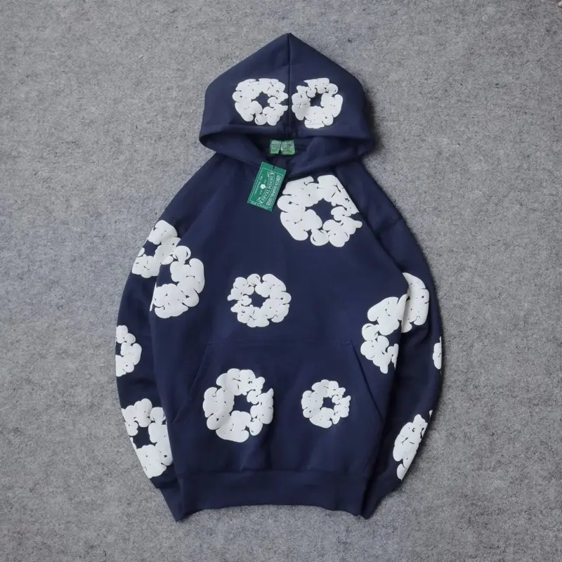DENIM TEARS - THE COTTON WREATH NAVY HOODIE