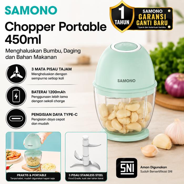 Gambar Samono Food Chopper Portable SW-L6 Chopper Mini Penghalus Bumbu Dapur Elektrik ORI BERGARANSI - RDE dari Raja Dapur Elektrik Kota Bekasi Tokopedia