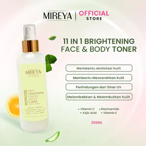 Mireya 11 in 1 Miracle Brightening Face & Body Toner 250ml – Toner Wajah & Tubuh Ukuran Besar, Bantu Menjaga Kulit Cerah & Segar