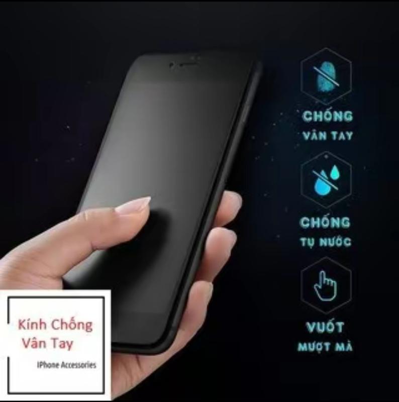 Kính cường lực chống vân tay iphone 6 7 8 x xs xr 11 12 13 14 pro max plus Full Màn AG nhám Phụ Kiện