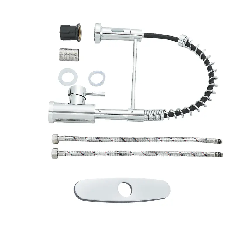 Llave Mezcladora Para Fregadero Cocina Negro Mate Monomando Retráctil Grifo Industrial Tarja Cuello Ganso Rociador Extraíble Moderna Elegante Alta Presión Cocina Integral Restaurante - Foto 6