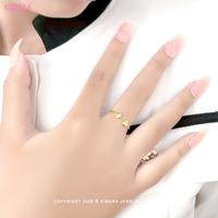 Gambar Kimora - Cincin Titanium Wanita Duo Poppy  Cnt225 - GOLD, SIZE 8 dari Kimora Jewelry Kota Denpasar 4 Tokopedia