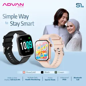 [Exclusive Roger Chika] ADVAN Smartwatch S1a IPS Display 1.83" Touchscreen Waterproof IP68 Bluetooth Call Health Monitoring Jam Tangan Pintar Smartwatch Murah