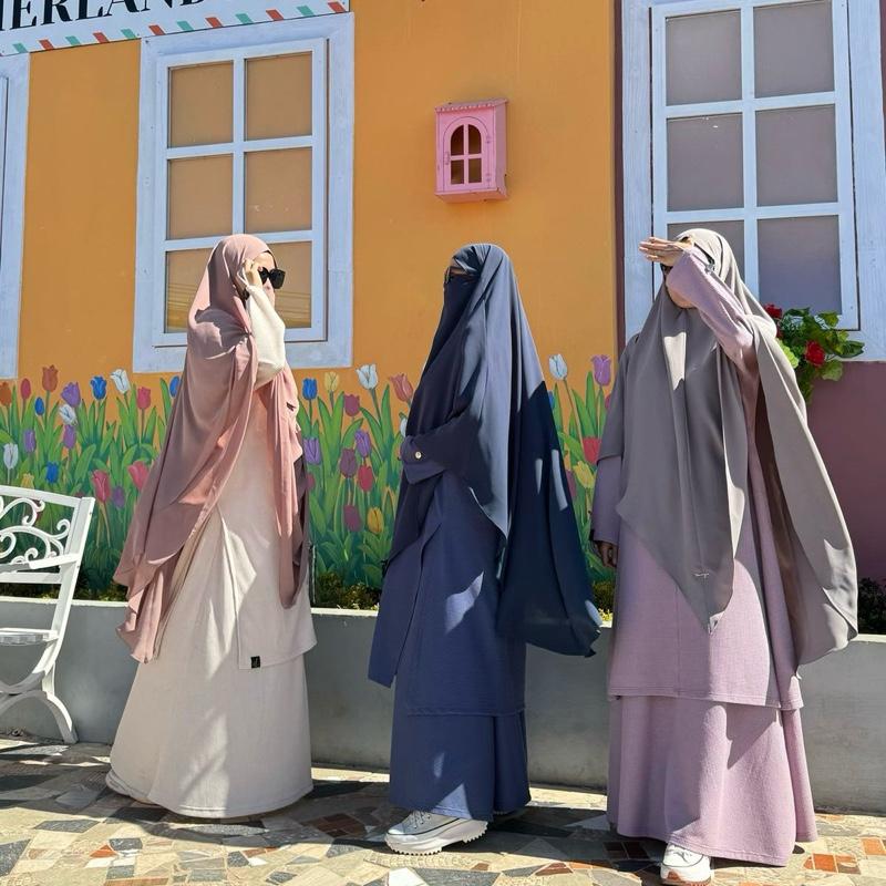 [READY] WAFF LONG TUNIK MUSLIMAH BAHAN WAFFLE PREMIUM 5