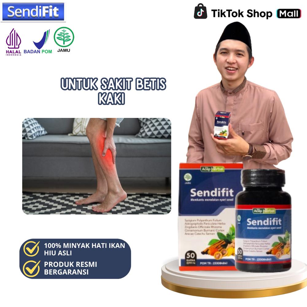 Sendifit Kapsul - Untuk Atasi Sakit Betis, Pegal, Kram Kesemutan Pada Betis Kaki - SendiFit 50 Kapsul