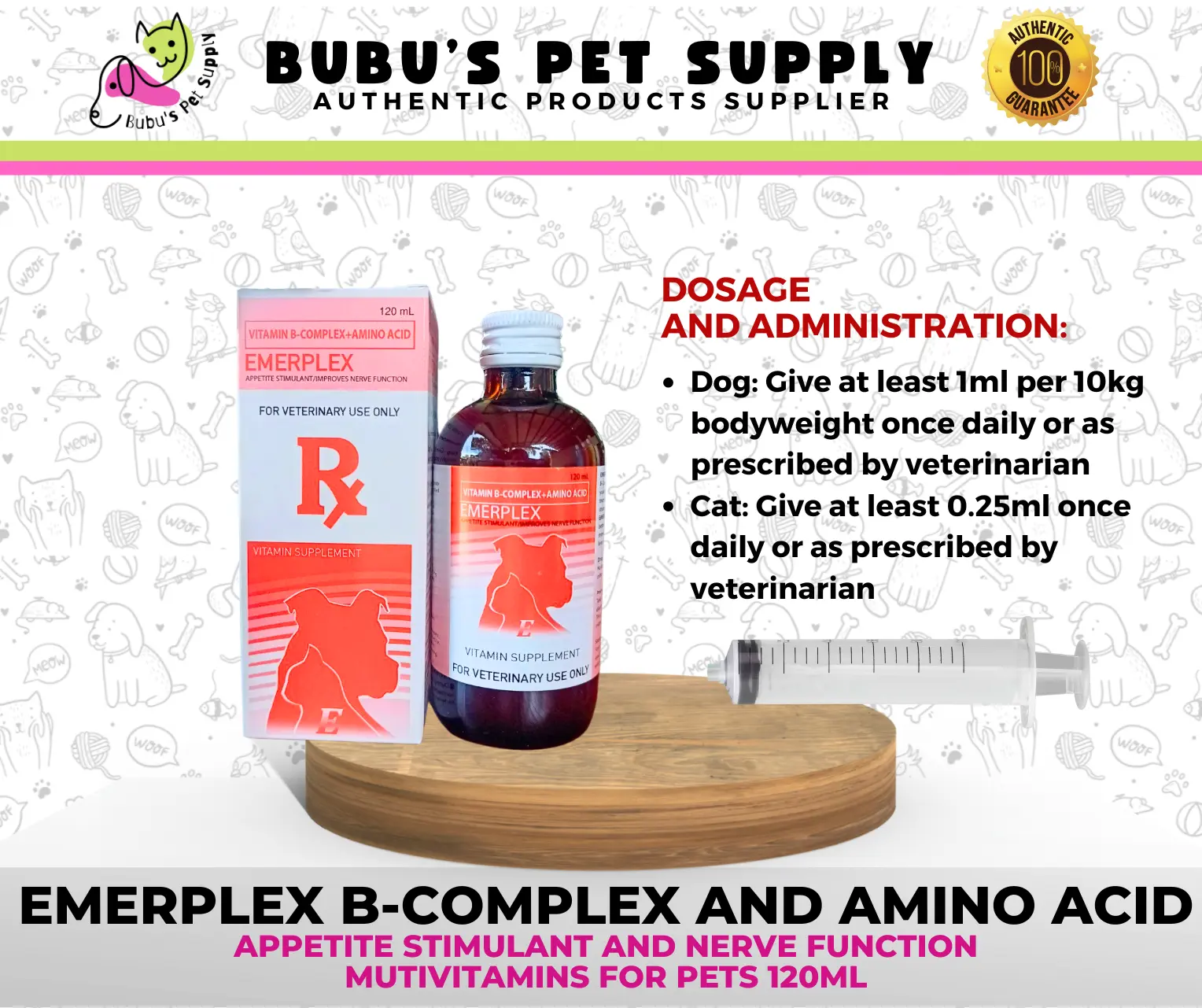 EMERPLEX B-COMPLEX AND NERVE FUNCTION VITAMINS FOR PETS APPETITE ...