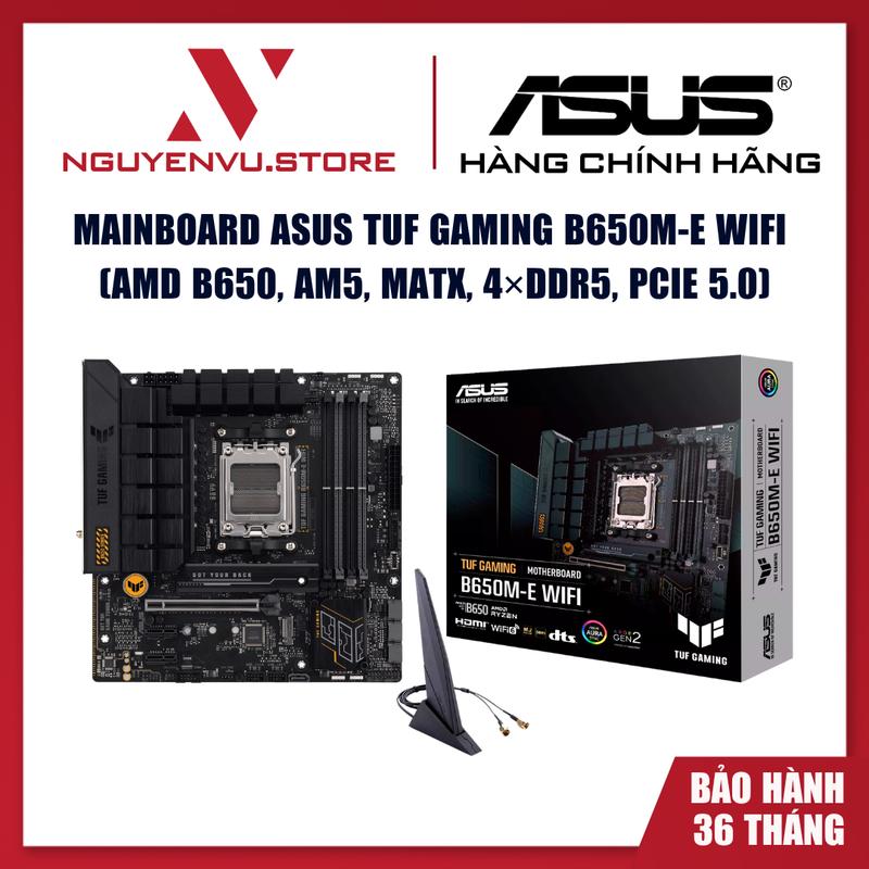 Mainboard ASUS TUF GAMING B650M-E, B650M-E WIFI (AMD B650, AM5, mATX, 4×DDR5, PCIE 5.0)