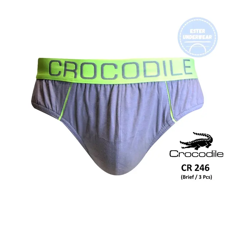 1 Box Isi 3 Pcs Celana Dalam Pria Crocodile 521-246 / Celana Dalam Crocodile Karet Boxer Lembut Nyaman 5