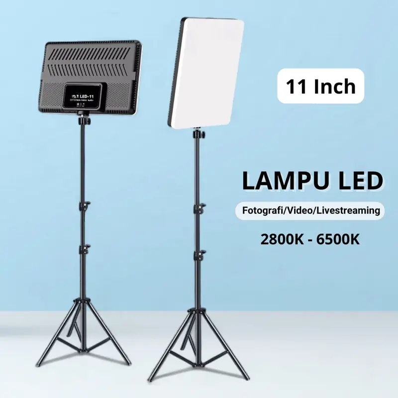 Lampu Foto 11inch Led Lampu Lighting Lampu Sorot Lighting Studio+Tripod Lampu Konten Kreator Lighting Studio Lampu Live Vlog 1